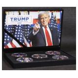 5 Coin President Donald Trump Gold Plated Round Co