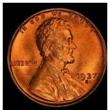 1937-s Lincoln Cent Near Top Pop 1c ms67+ rd SEGS
