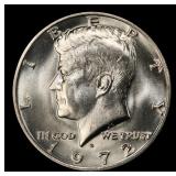 1972-d Kennedy Half Dollar Near Top Pop 50c ms67 S