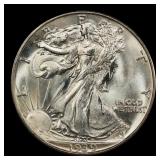 1939-d Walking Liberty Half Dollar Near Top Pop 50