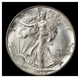1939-d Walking Liberty Half Dollar 50c ms66+ SEGS