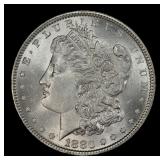 1880-p Morgan Dollar $1 Grades ms62+