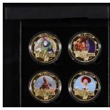 4 Coin Toy Story 2 Gold Plated Round Collection In