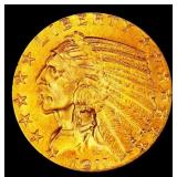 1911-p Gold Indian Half Eagle $5 ms64+ USCG