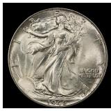 1946-p Walking Liberty Half Dollar 50c Grades ms66