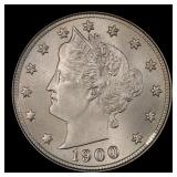 1900 Liberty Nickel 5c Grades ms65