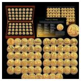 Complete 1999-2009 24K GOLD Clad State Quarters 56