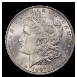 1897-p Morgan Dollar $1 Grades ms62