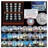 28 Pc Set Historic American Lighthouses Colorized