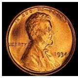 1934-p Lincoln Cent Near Top Pop 1c ms67+ rd SEGS