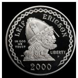 2000-P Leif Ericson Proof Modern Commem Dollar $1