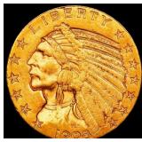 1908-d Gold Indian Half Eagle $5 ms64+ USCG