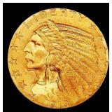 1913-p Gold Indian Half Eagle $5 ms65 USCG