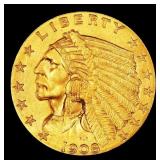 1908-p Gold Indian Quarter Eagle $2 1/2 ms65 SEGS