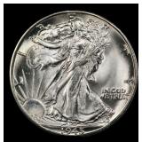 1945-d Walking Liberty Half Dollar 50c ms66+ SEGS