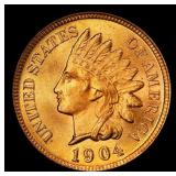 1904 Indian Cent . 1c ms66 rd SEGS