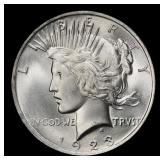 1923-p Peace Dollar Near Top Pop $1 ms67 SEGS