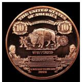 The Famous Ten-Dollar "Bison Note" of 1901 Style -