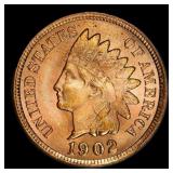 1902 Indian Cent . 1c ms66 rd SEGS