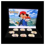 8 Coin Pokemon Gold Plated and Foiled Round Collec