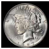 1927-d Peace Dollar $1 Grades ms63