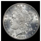 1885-p Morgan Dollar $1 Grades ms62+