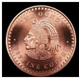 Aztec Calendar - 1oz .999 Fine Copper Round