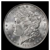1887-p Morgan Dollar $1 Grades ms65+