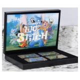 4 PC. Disney Lilo & Stitch Gold Plated Art Bar Col