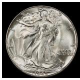 1945-p Walking Liberty Half Dollar Near Top Pop 50