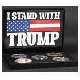 5 Coin "I Stand With Trump" Gold Plated Round Coll