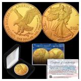 2025 24K Gold Plated 1oz American Silver Eagle Coi