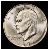 1971-d Eisenhower Dollar Near Top Pop $1 ms67+ SEG