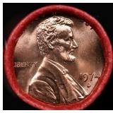 BU Shotgun Lincoln 1c roll, 1974-d 50 pcs Bank Wra