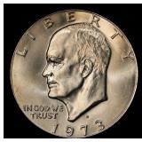 1973-d Eisenhower Dollar Near Top Pop $1 ms66 SEGS