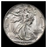 1939-d Walking Liberty Half Dollar Near Top Pop 50