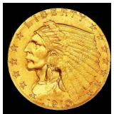 1910-p Gold Indian Quarter Eagle Near Top Pop! $2
