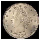 1906 Liberty Nickel 5c Grades ms65+