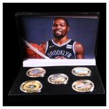 5 Coin Kevin Durant Gold Plated Round Collection