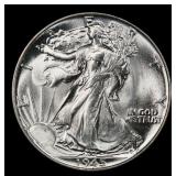 1945-p Walking Liberty Half Dollar 50c Grades ms66