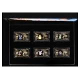 6 PC. Disney Lilo & Stitch Gold Plated Art Bar Col