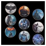 9 Coin Batman DC Gold Plated Round Collection