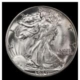 1939-d Walking Liberty Half Dollar Near Top Pop 50