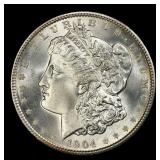 1904-p Morgan Dollar $1 Grades ms64+