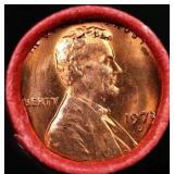 BU Shotgun Lincoln 1c roll, 1973-d 50 pcs Bank Wra