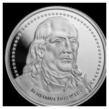 Founders of Liberty 1 oz Silver - Ben Franklin - F