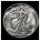 1945-d Walking Liberty Half Dollar TOP POP! 50c ms