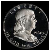 1960 Proof Franklin Half Dollar TOP POP! 50c pr69