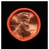 BU Shotgun Lincoln 1c roll, 2002-d 50 pcs Bank Wra