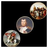 3 Coin General Napoleon Bonaparte Gold Plated Roun